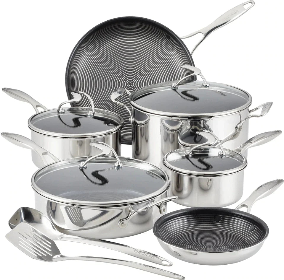 Circulon - 10 PC SteelShield C-Series Tri-Ply Clad Nonstick Cookware Set - 30012