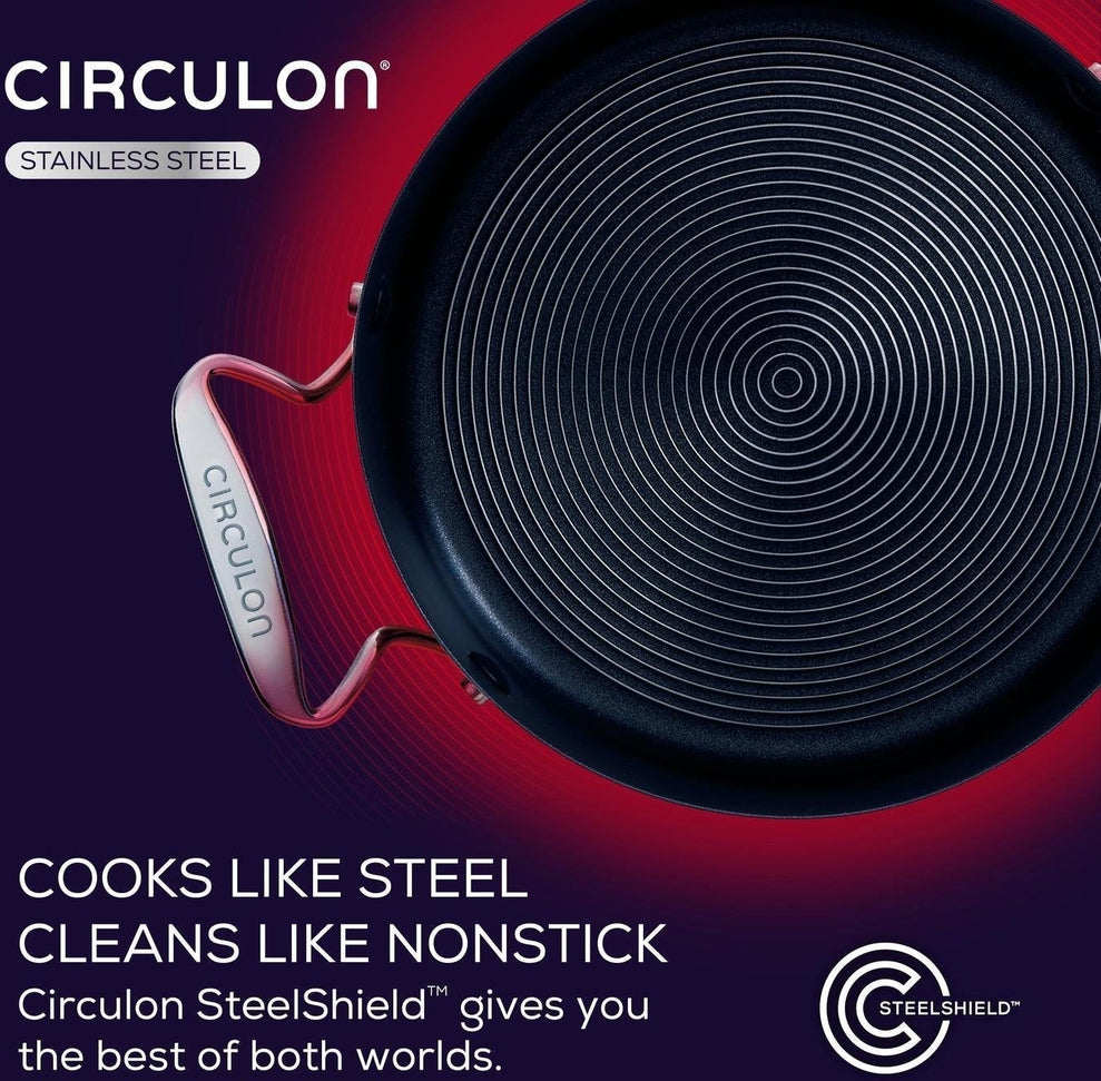 Circulon - 4 QT SteelShield S-Series Nonstick Saucepan with Lid - 70053