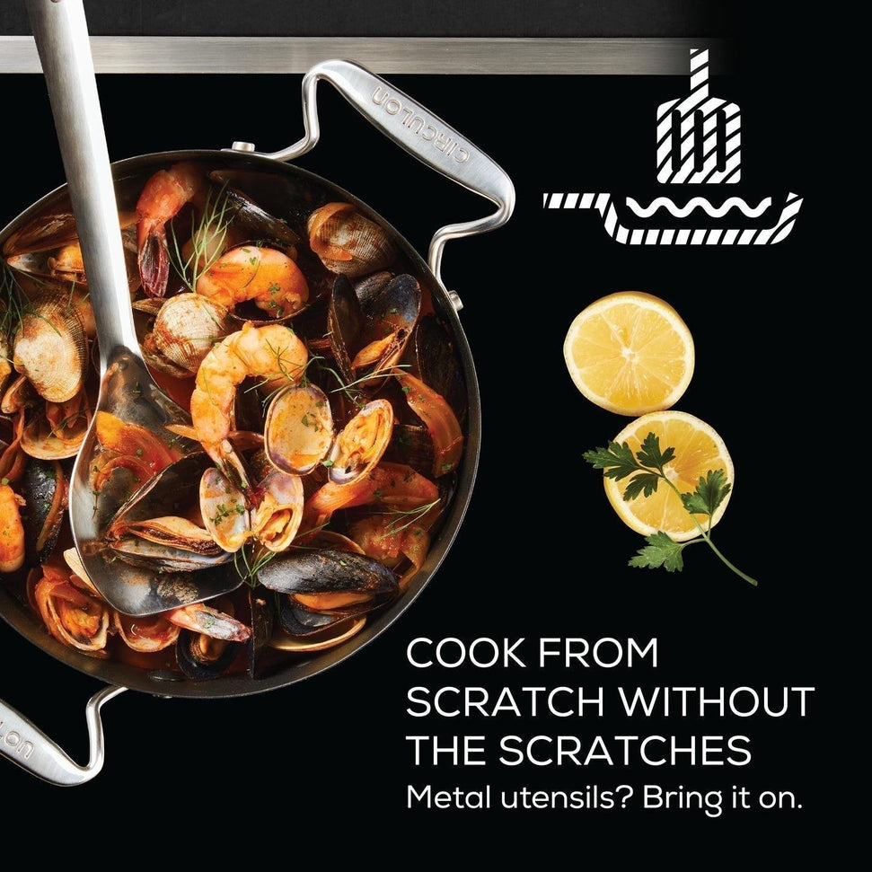 Circulon - 7.5 QT SteelShield S-Series Nonstick Stockpot with Lid - 70054