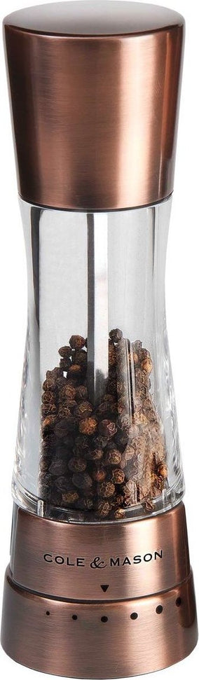 Cole & Mason - Derwent Acrylic & Copper Pepper Mill - H59411GU