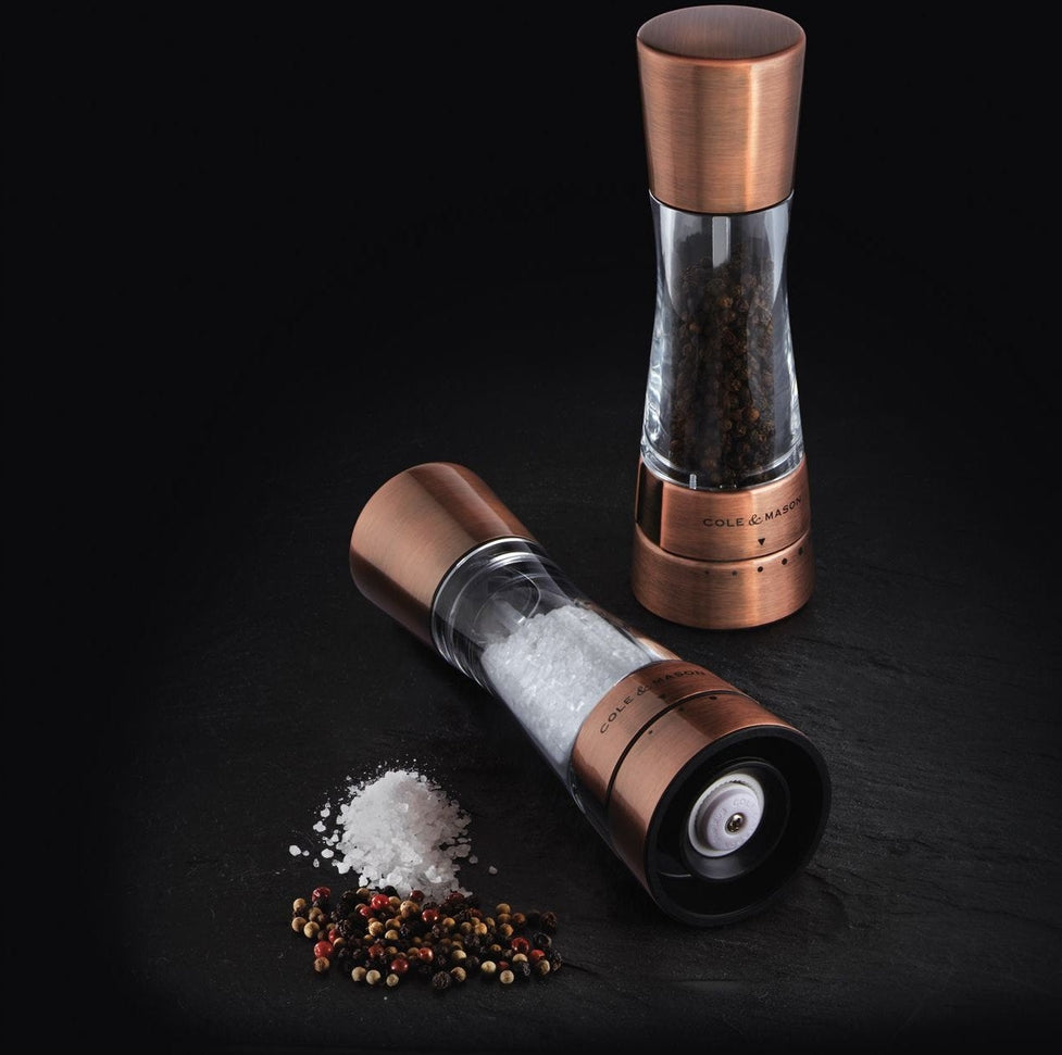 Cole & Mason - Derwent Acrylic & Copper Salt & Pepper Mill Gift Set - H59418GU