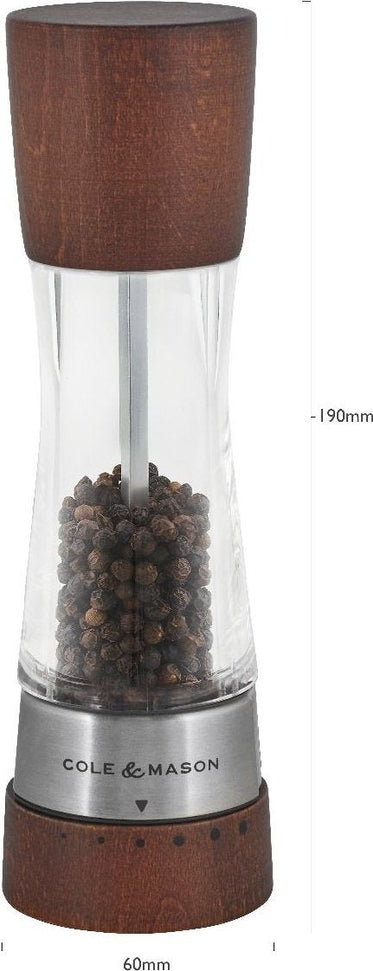 Cole & Mason - Derwent Acrylic & Forest Wood Pepper Mill - H594291GU