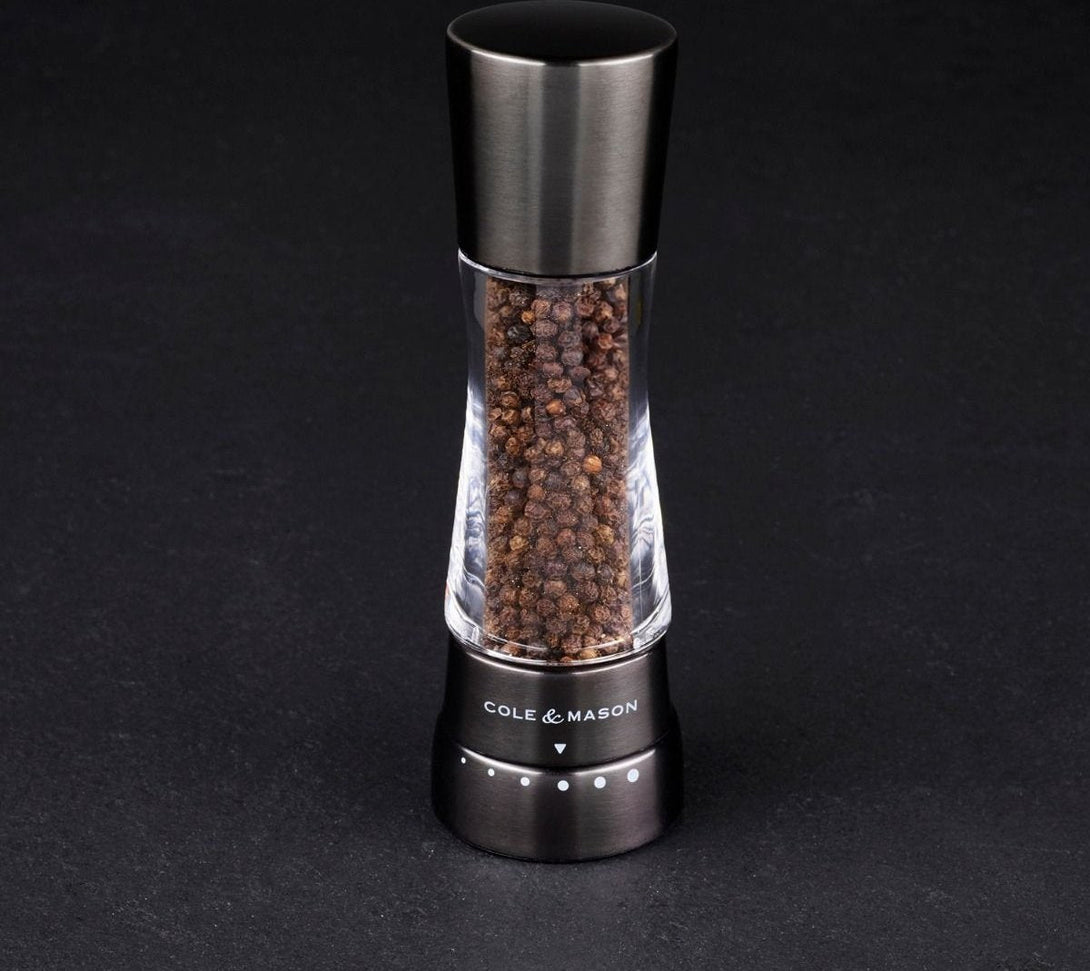 Cole & Mason - Derwent Acrylic & Gun Metal Pepper Mill - H59421GU