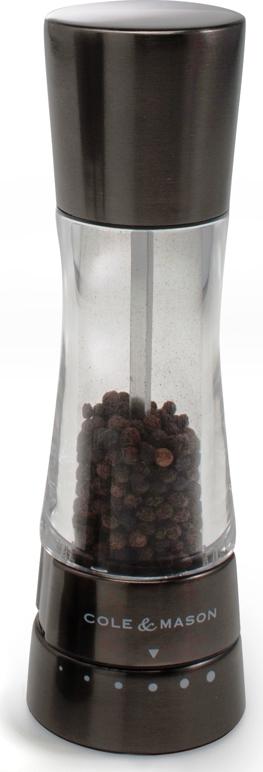 Cole & Mason - Derwent Acrylic & Gun Metal Pepper Mill - H59421GU