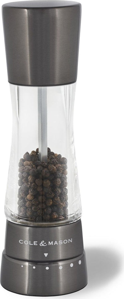Cole & Mason - Derwent Acrylic & Gun Metal Pepper Mill - H59421GU
