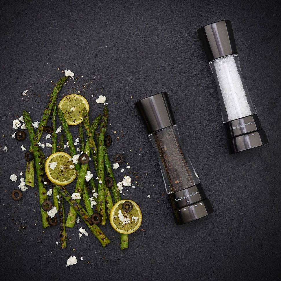 Cole & Mason - Derwent Acrylic & Gun Metal Salt Mill - H59422GU