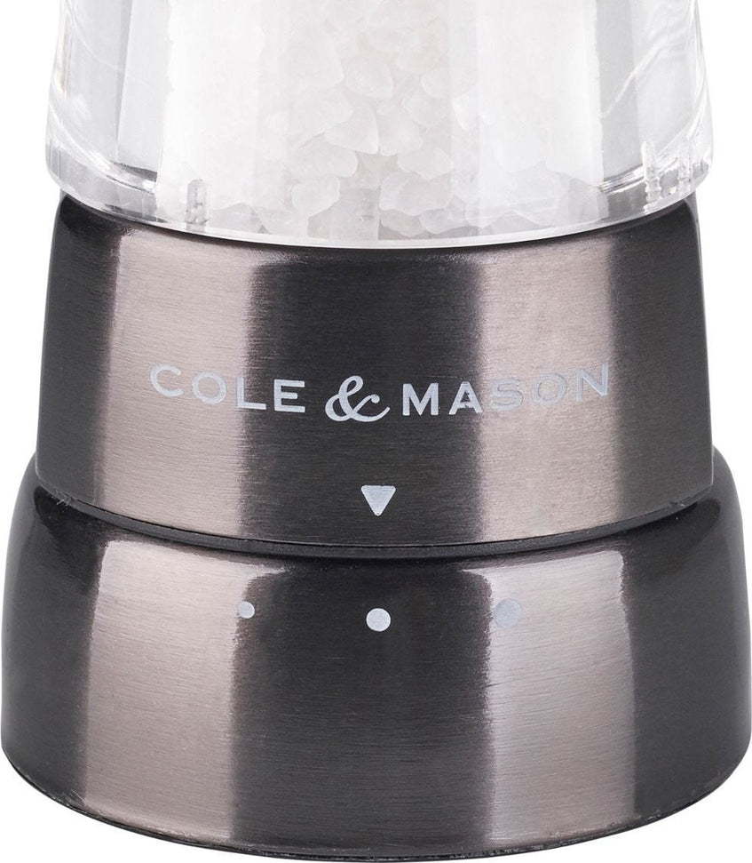 Cole & Mason - Derwent Acrylic & Gun Metal Salt Mill - H59422GU