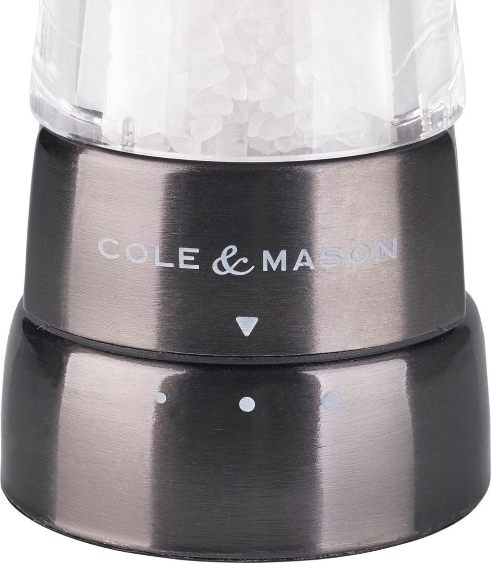 Cole & Mason - Derwent Acrylic & Gun Metal Salt Mill - H59422GU