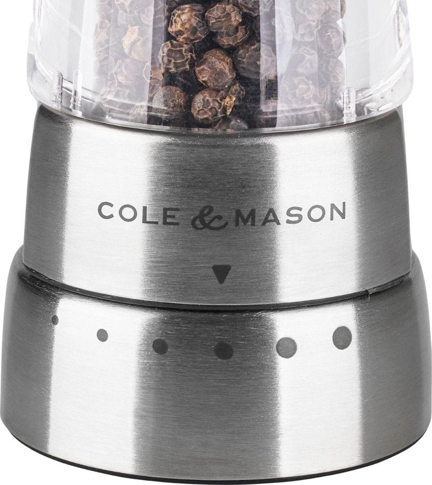 Cole & Mason - Derwent Acrylic & Stainless Steel Pepper Mill - H59401G