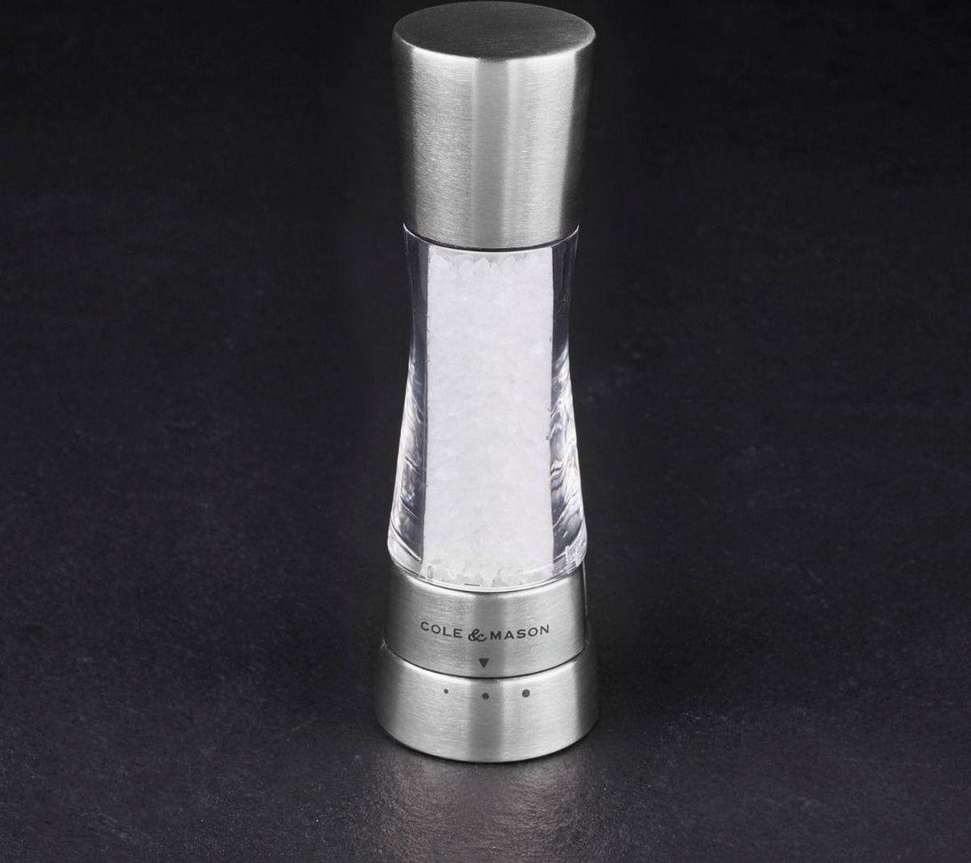Cole & Mason - Derwent Acrylic & Stainless Steel Salt Mill - H59402G