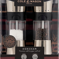 Cole & Mason - Horsham Chrome Precision Acrylic Salt & Pepper Mill Set - H321845U