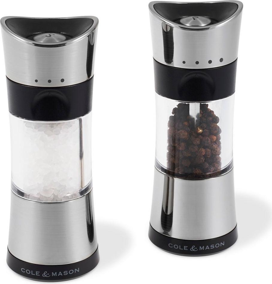 Cole & Mason - Horsham Chrome Precision Acrylic Salt & Pepper Mill Set - H321845U