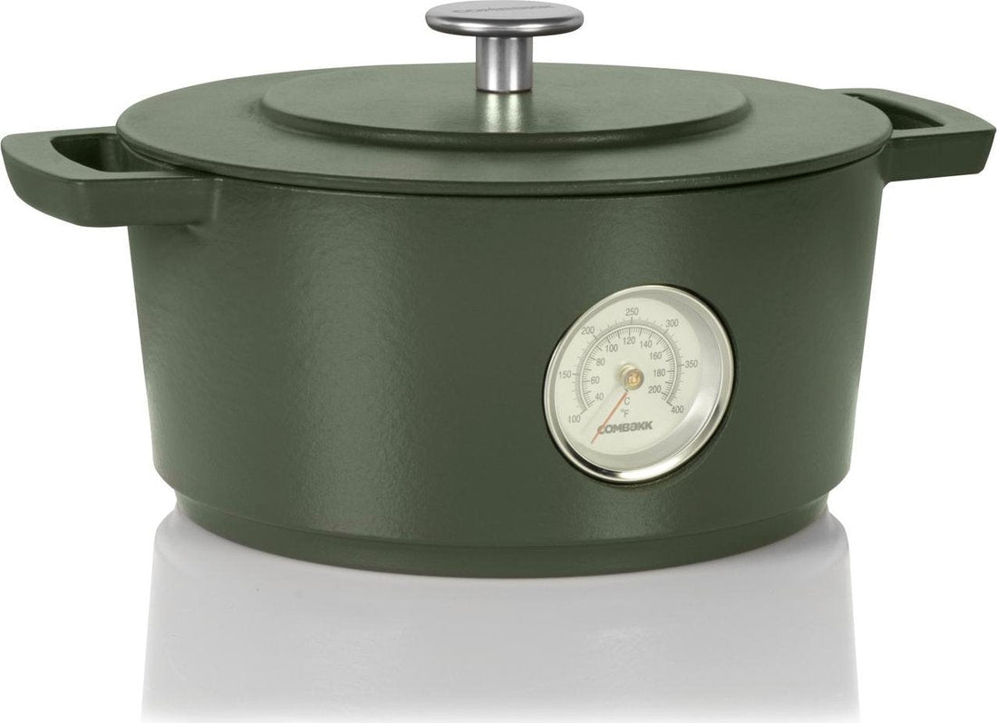 Combekk - Green 4L Rails Edition Cast Iron Dutch Oven With Thermometer - 75100124GR - DISCONTINUED