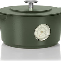 Combekk - Green 4L Rails Edition Cast Iron Dutch Oven With Thermometer - 75100124GR - DISCONTINUED