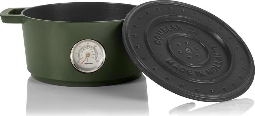 Combekk - Green 4L Rails Edition Cast Iron Dutch Oven With Thermometer - 75100124GR - DISCONTINUED