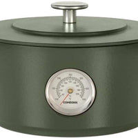 Combekk - Green 4L Rails Edition Cast Iron Dutch Oven With Thermometer - 75100124GR - DISCONTINUED