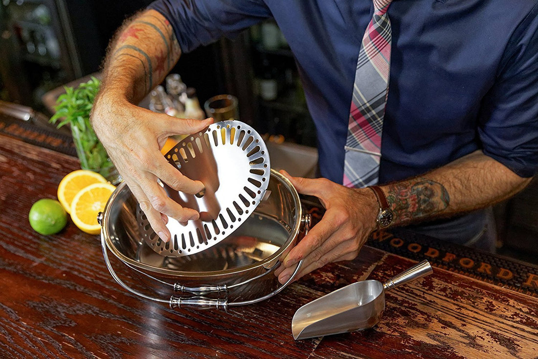 Crafthouse - 12" x 5.25" Stainless Steel Oval Ice Bucket With Lid - CRFTHS.5.3013 - DISCONTINUED