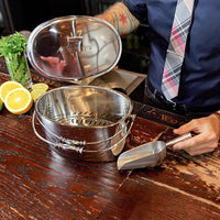 Crafthouse - 12" x 5.25" Stainless Steel Oval Ice Bucket With Lid - CRFTHS.5.3013 - DISCONTINUED