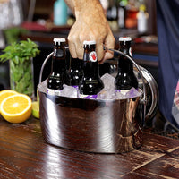 Crafthouse - 12" x 5.25" Stainless Steel Oval Ice Bucket With Lid - CRFTHS.5.3013 - DISCONTINUED