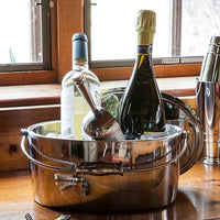 Crafthouse - 12" x 5.25" Stainless Steel Oval Ice Bucket With Lid - CRFTHS.5.3013 - DISCONTINUED