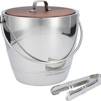 Crafthouse - Round Stainless Steel Ice Bucket With Tongs - CRFTH.RDICE.SET