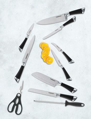 Cuisinart - 11 PC Acrylic Knife Block Set Black - C77SS-11BKC