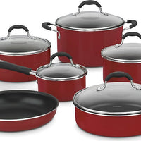 Cuisinart - 11 PC Advantage Red Non-Stick Aluminum Cookware Set - 55-11RC