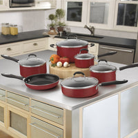 Cuisinart - 11 PC Advantage Red Non-Stick Aluminum Cookware Set - 55-11RC