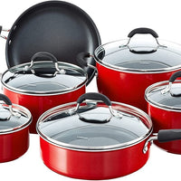 Cuisinart - 11 PC Advantage Red Non-Stick Aluminum Cookware Set - 55-11RC