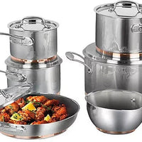 Cuisinart - 11 PC Stainless Steel Copper Band Cookware Set - 89FB-11FBC
