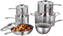 Cuisinart - 11 PC Stainless Steel Copper Band Cookware Set - 89FB-11FBC