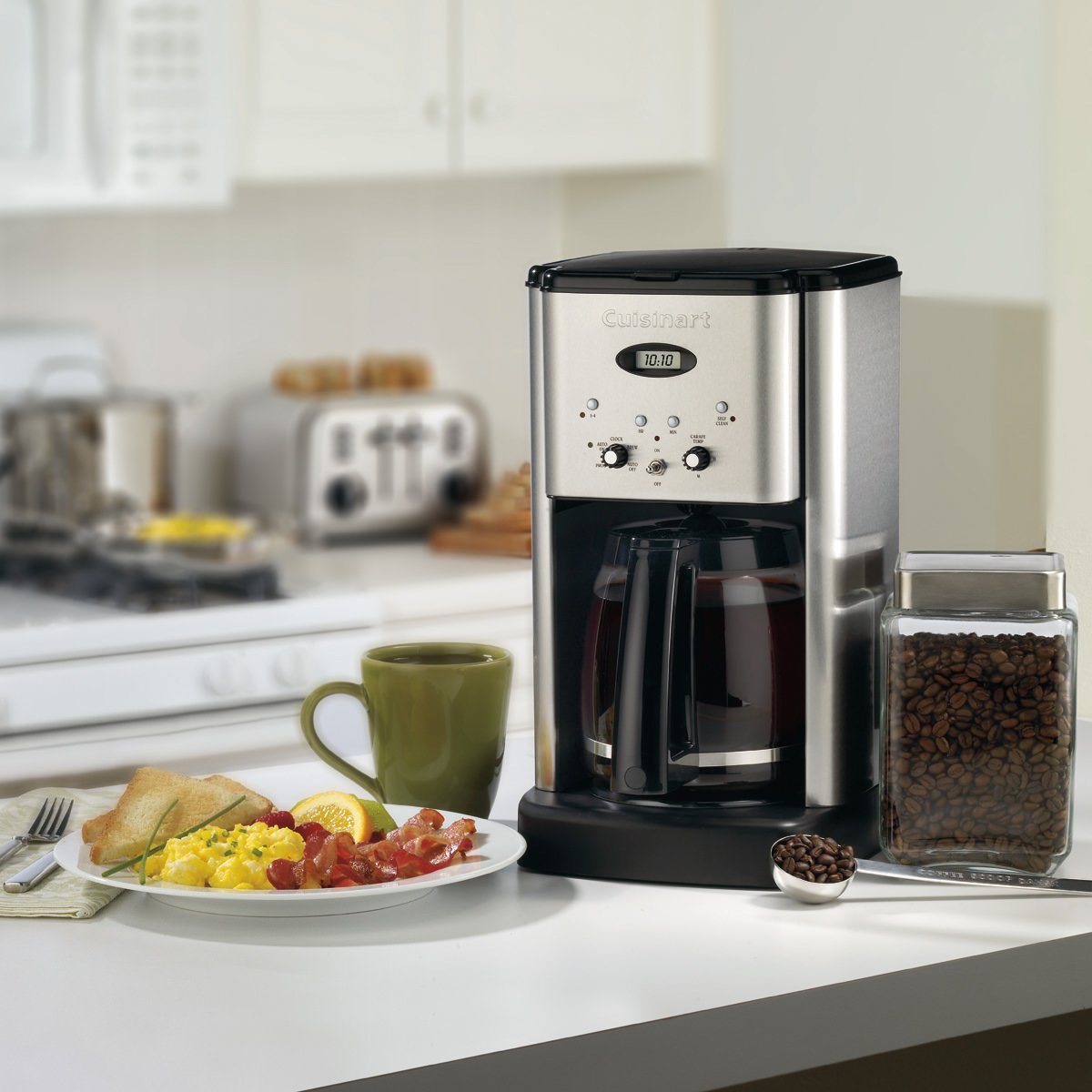Cuisinart - 12-Cup Brushed Stainless Brew Central Programmable Coffee Maker - DCC-1200C - DISCONTINUED