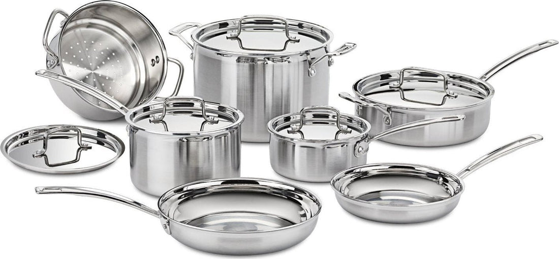 Cuisinart - 12 PC Multiclad Pro Stainless Cookware Set - MCP-12NCC