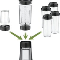 Cuisinart - 15 PC Compact Portable Blending/Chopping System - CPB-300C