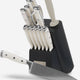 Cuisinart - 15 PC German Steel White Triple-Rivet Knife Block Set - TRE-15WNC