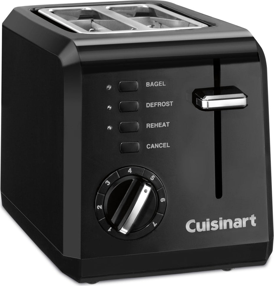 Cuisinart - 2-Slice Black Compact Toaster - CPT-122BKC