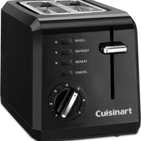 Cuisinart - 2-Slice Black Compact Toaster - CPT-122BKC