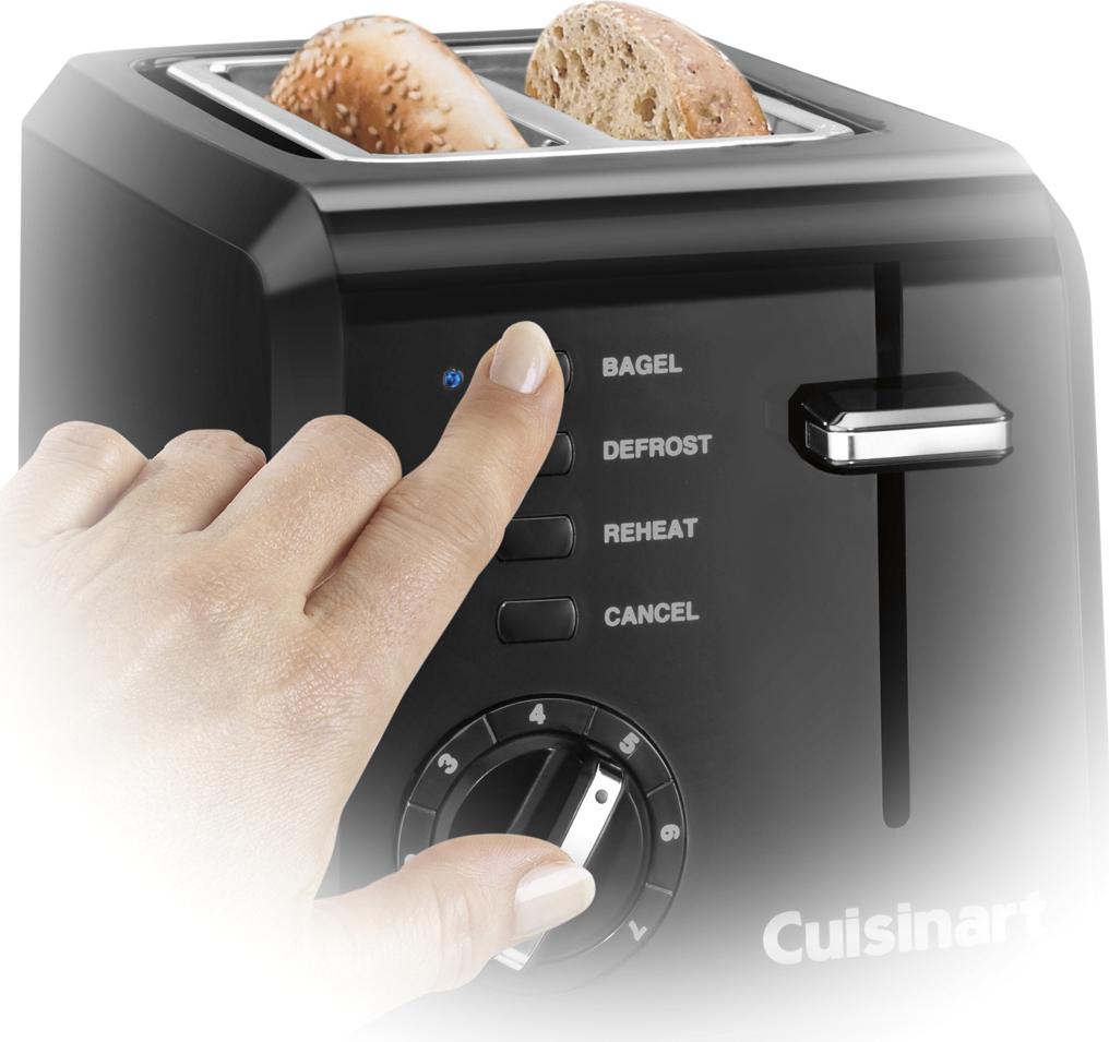 Cuisinart - 2-Slice Black Compact Toaster - CPT-122BKC