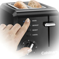 Cuisinart - 2-Slice Black Compact Toaster - CPT-122BKC