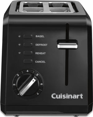 Cuisinart - 2-Slice Black Compact Toaster - CPT-122BKC