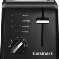 Cuisinart - 2-Slice Black Compact Toaster - CPT-122BKC