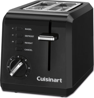 Cuisinart - 2-Slice Black Compact Toaster - CPT-122BKC
