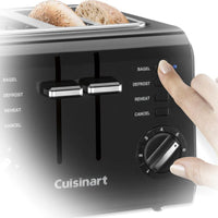Cuisinart - 4-Slice Black Compact Toaster - CPT-142BKC