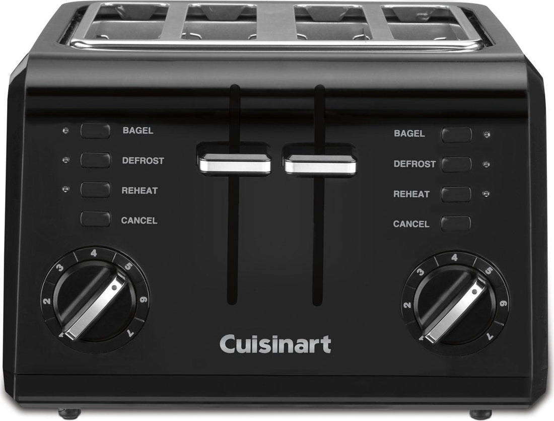 Cuisinart - 4-Slice Black Compact Toaster - CPT-142BKC