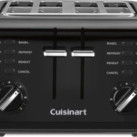 Cuisinart - 4-Slice Black Compact Toaster - CPT-142BKC