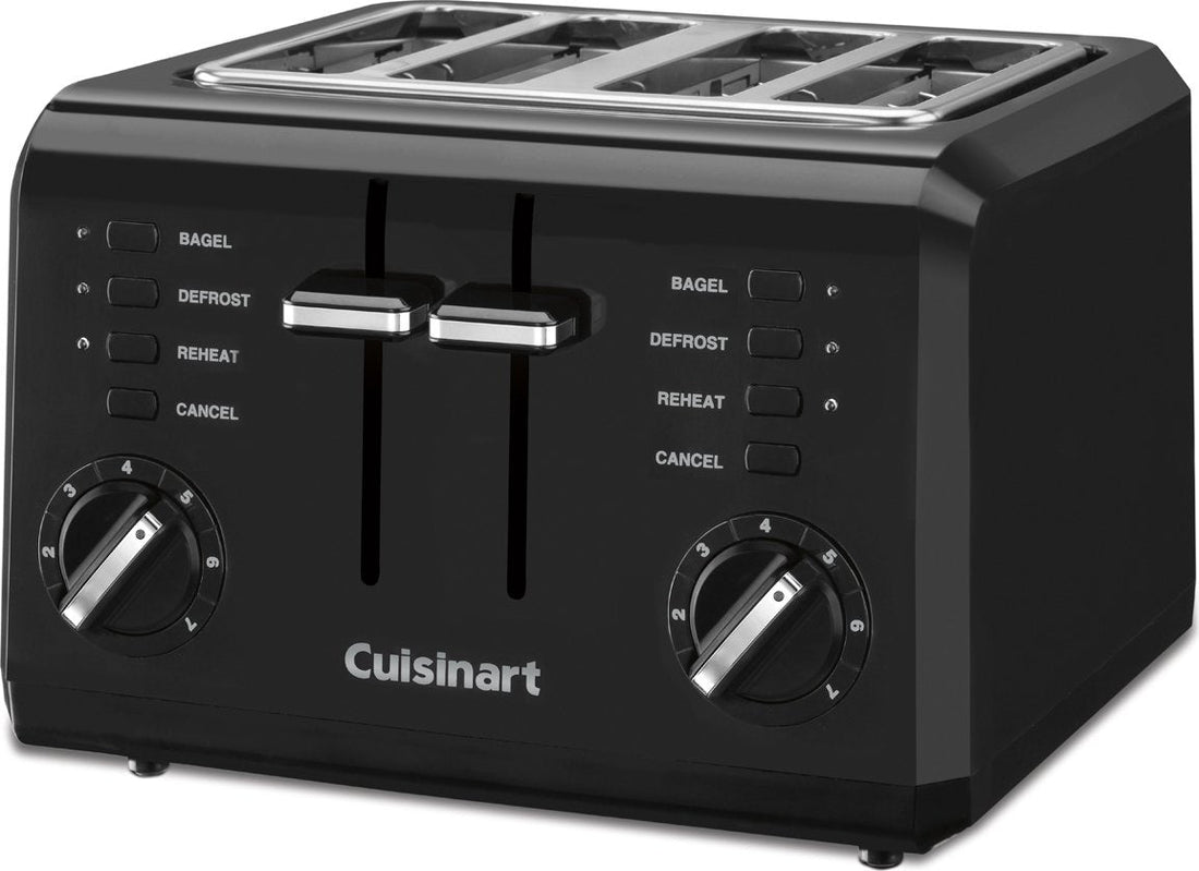 Cuisinart - 4-Slice Black Compact Toaster - CPT-142BKC