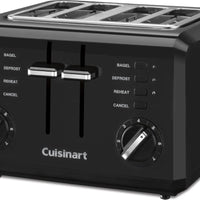 Cuisinart - 4-Slice Black Compact Toaster - CPT-142BKC