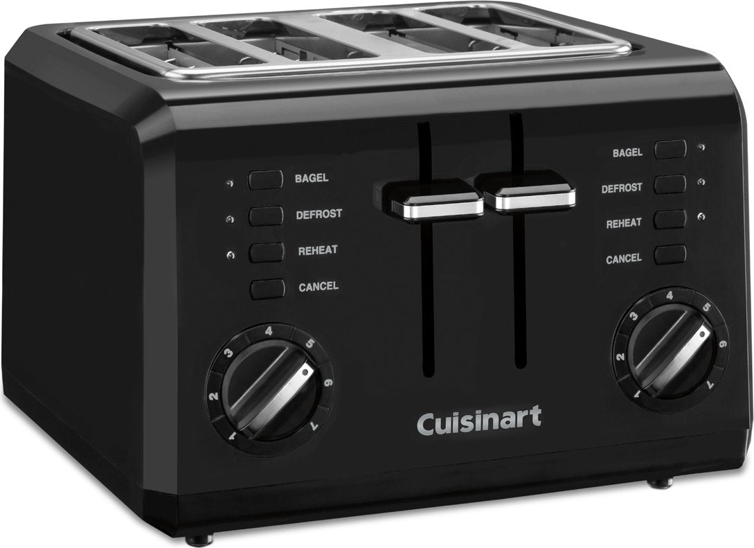 Cuisinart - 4-Slice Black Compact Toaster - CPT-142BKC