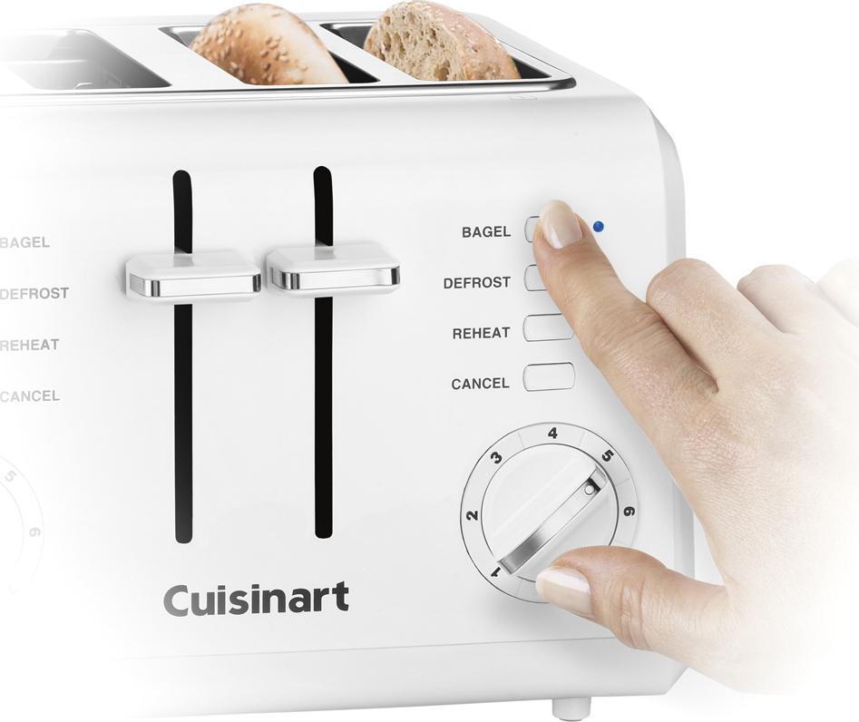 Cuisinart - 4-Slice White Compact Toaster - CPT-142C