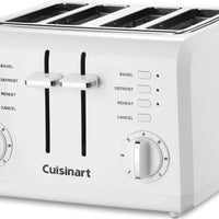 Cuisinart - 4-Slice White Compact Toaster - CPT-142C - DISCONTINUED